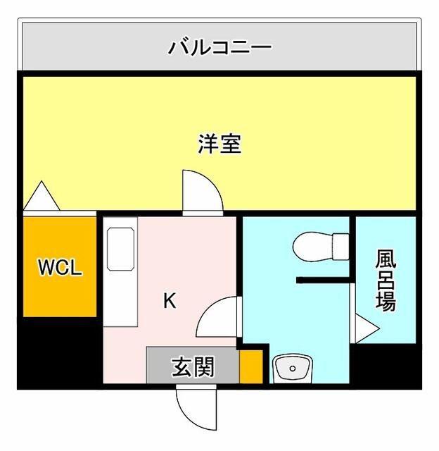 エミネックス熊谷駅前C棟(1K/3階)の間取り写真