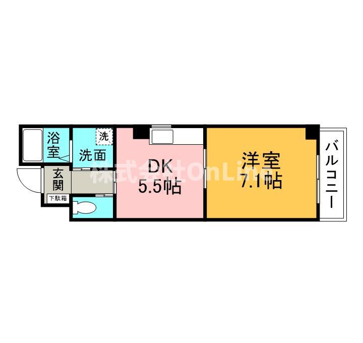 ファンライフ小阪(1DK/1階)の間取り写真