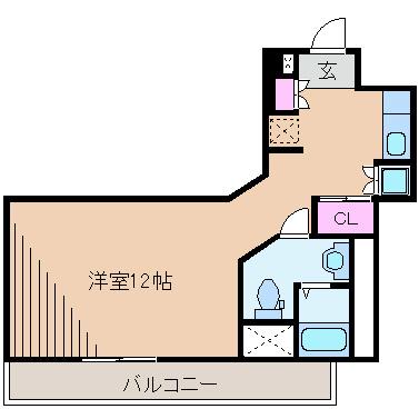 JMFレジデンス新横浜(ワンルーム/3階)の間取り写真