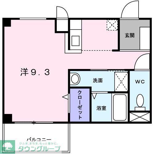 カーサ・アウローラ(ワンルーム/3階)の間取り写真