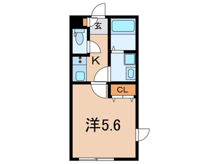 VILLA滝王子(1K/1階)の間取り写真