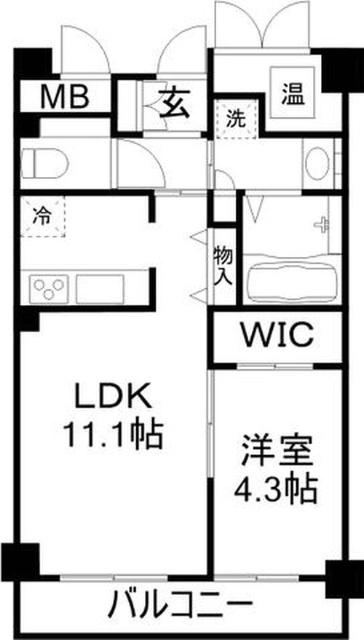 クラインガルテン八幡町(1LDK/2階)の間取り写真