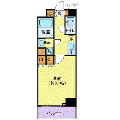 プレール・ドゥーク東陽町(1K/5階)の間取り写真