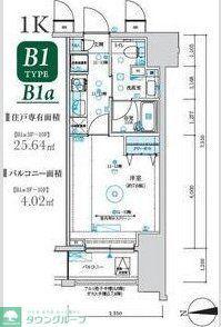 MAXIV八王子TRE(1K/13階)の間取り写真