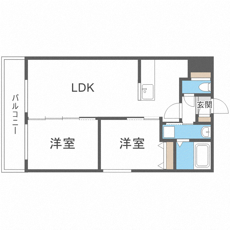 SAINT-JULIEN(2LDK/2階)の間取り写真