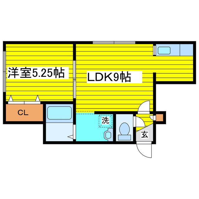 マスターズ(1LDK/3階)の間取り写真