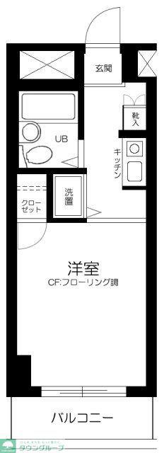スカイコート川崎第2(ワンルーム/10階)の間取り写真