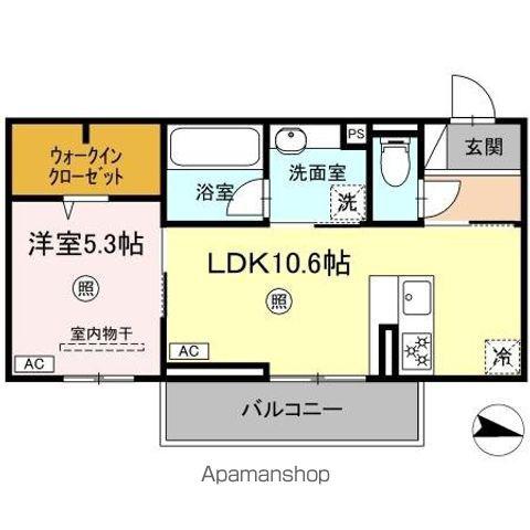 クオリティパレス千華(1LDK/2階)の間取り写真