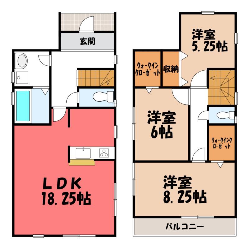 マイホームネクスト西羽生駅前 4号棟(3LDK/1階)の間取り写真