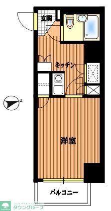 メインステージ大森海岸(1K/8階)の間取り写真