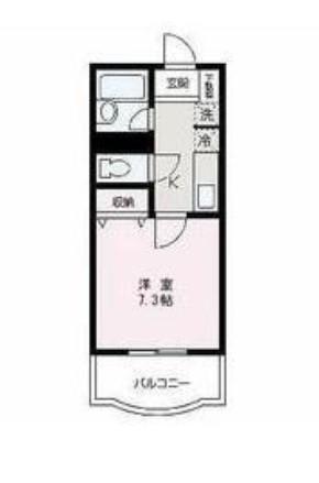 ラルジュ(1K/2階)の間取り写真