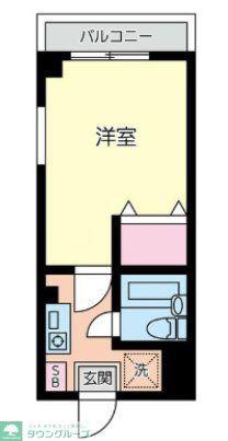 調布FTビル(1K/2階)の間取り写真