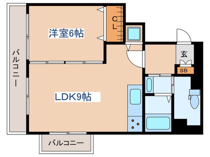 阿佐ヶ谷ダイヤモンドマンション(1LDK/12階)の間取り写真