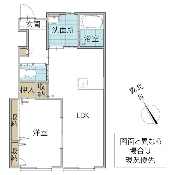 グリーンコーポ(1LDK/1階)の間取り写真