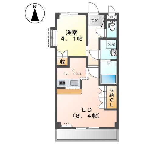 フェリーチェ(1LDK/1階)の間取り写真