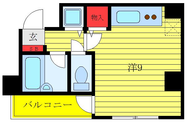 ドミールカネコ(ワンルーム/3階)の間取り写真