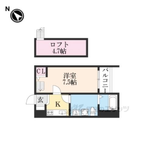 SAUTILLE(1K/2階)の間取り写真
