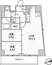 リテラス南千住サウス(2LDK/5階)の間取り写真