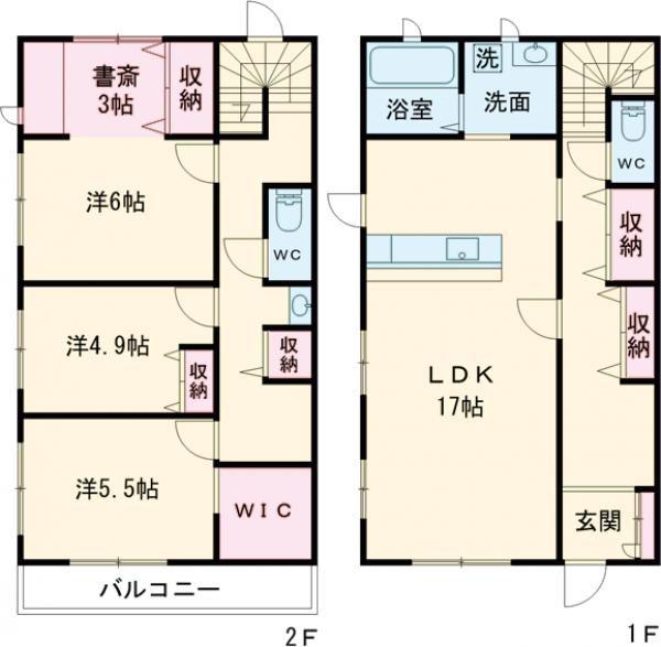 メゾンドフルールIII(3SLDK/1階)の間取り写真