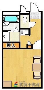 レオパレスK(1K/1階)の間取り写真