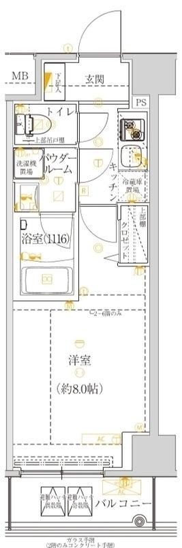 MAXIV王子トラディス(1K/4階)の間取り写真