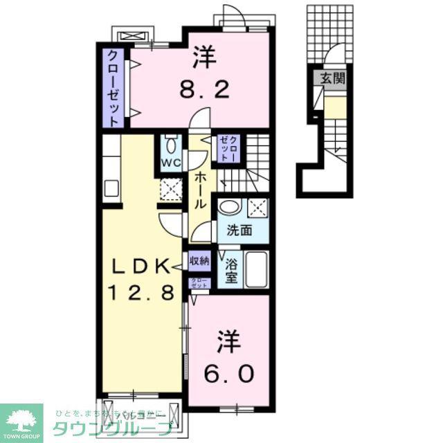 サニ- グレース(2LDK/2階)の間取り写真