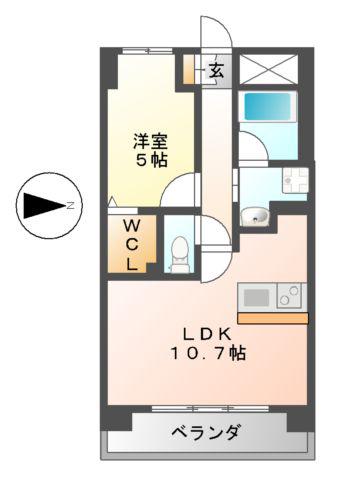 NAVIGLIO PALAZZO(1LDK/7階)の間取り写真