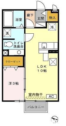 セジュール・未来A棟(1LDK/2階)の間取り写真