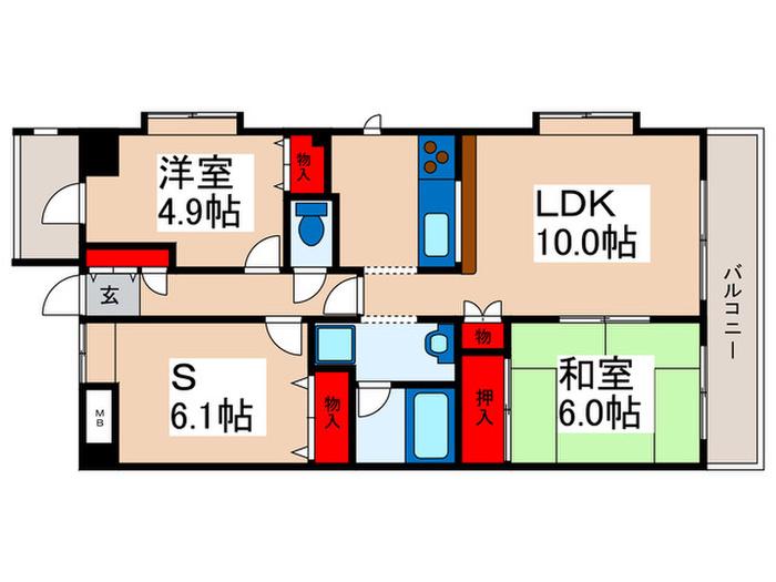グランドパレス37(2SLDK/2階)の間取り写真