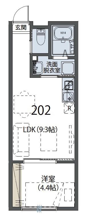 1LDKSIESTADUO西武柳沢ELPUEBLO(1LDK/2階)の間取り写真
