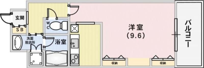 KAISEI新神戸第2ウエスト(1K/2階)の間取り写真