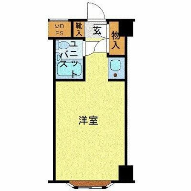 ハローレジデンス西葛西(ワンルーム/1階)の間取り写真