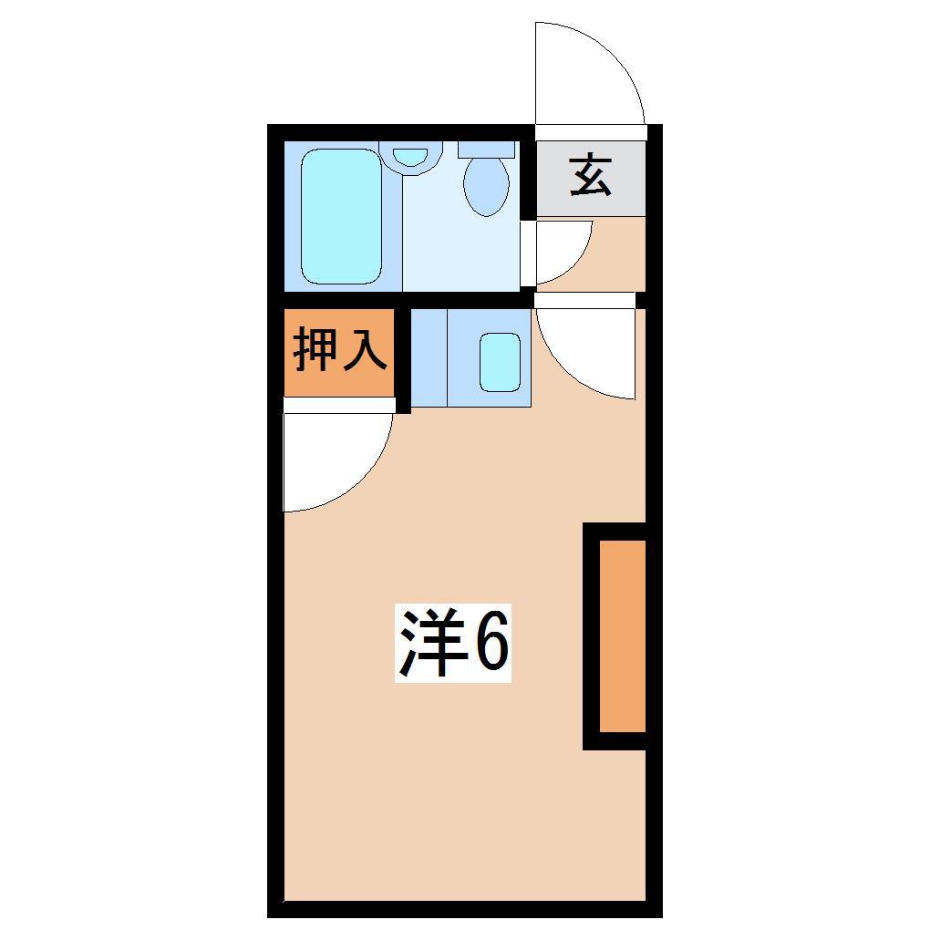 メゾンV(ワンルーム/2階)の間取り写真