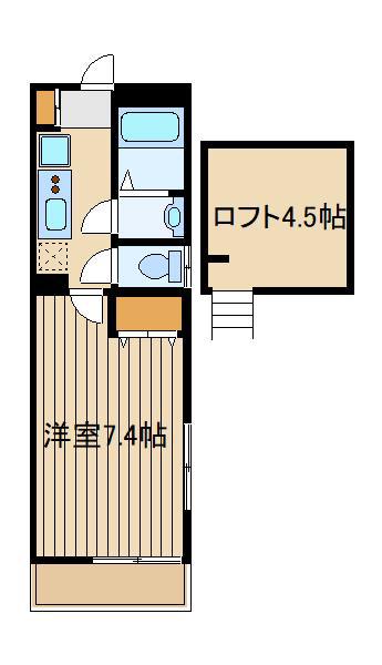 メープル東大泉2(1K/1階)の間取り写真