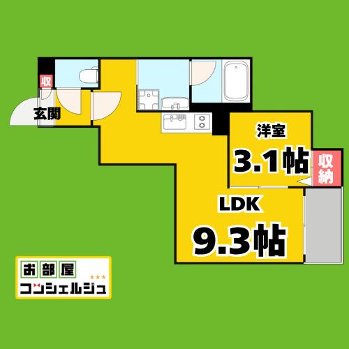 JACK HOSOKOMEI(1LDK/2階)の間取り写真