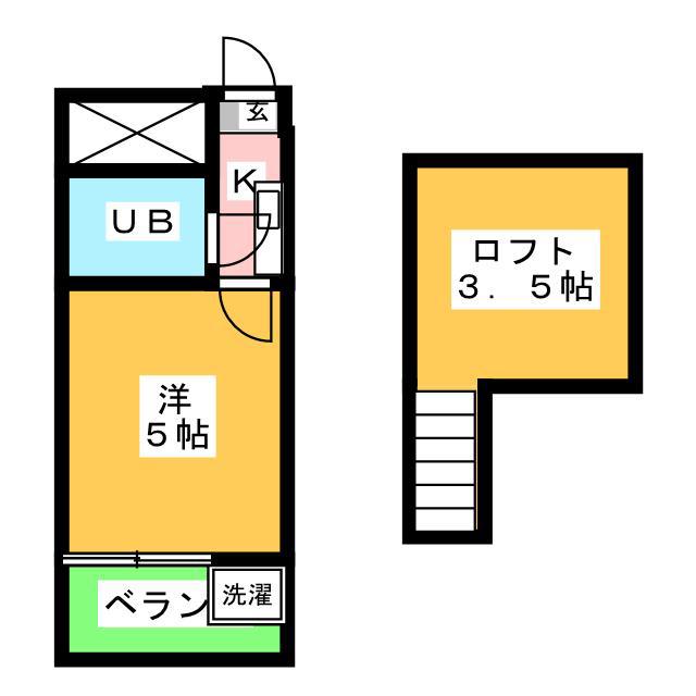 ジュネパレス高砂第1(1K/1階)の間取り写真