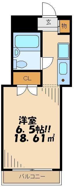 日神パレステージ代田橋(1K/2階)の間取り写真