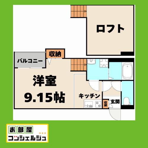 PATINA平安通(1K/2階)の間取り写真