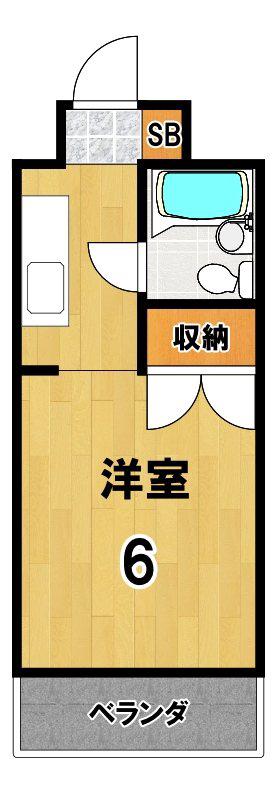 ソレイユダイサン(ワンルーム/3階)の間取り写真