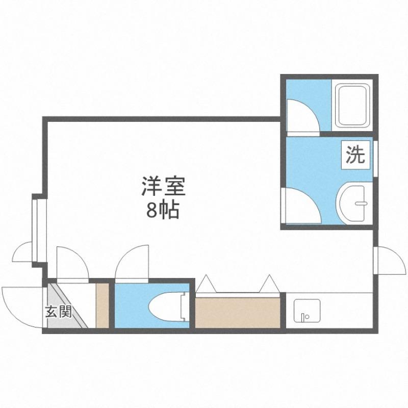 グランツN31(ワンルーム/2階)の間取り写真