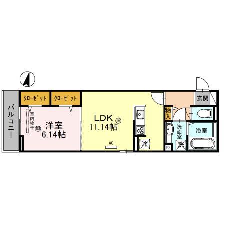 富士屋 壱番館(1LDK/3階)の間取り写真