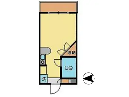 パレベールA(ワンルーム/2階)の間取り写真