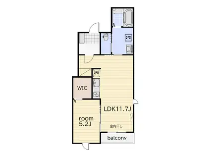 ブルーグラス(1LDK/2階)の間取り写真
