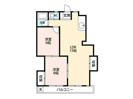 相生アパートメント(2LDK/3階)の間取り写真