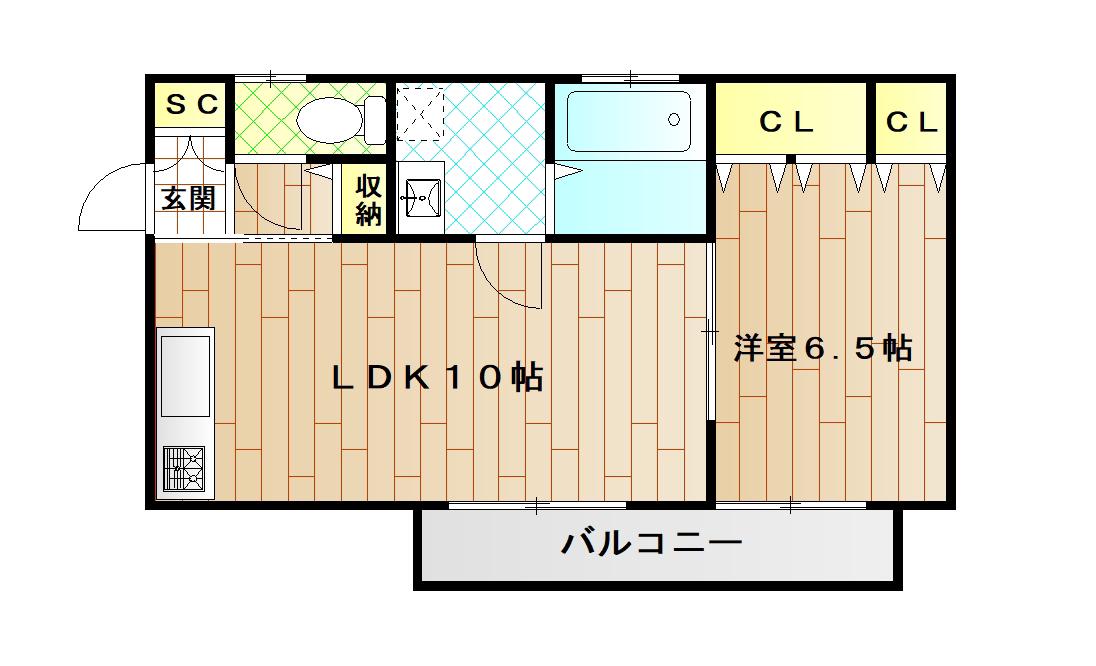 MIKIハウス・T(1LDK/2階)の間取り写真