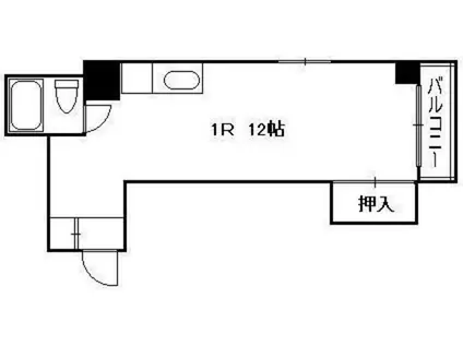 メゾン寿々屋(ワンルーム/2階)の間取り写真