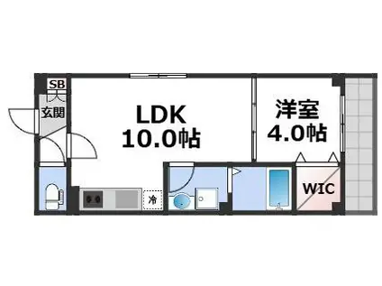 RAFFINE大阪九条(1LDK/1階)の間取り写真