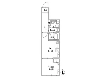 GRAN PASEO IKEBUKURO(1DK/1階)の間取り写真