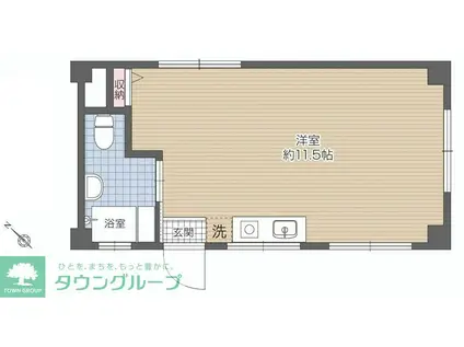 K・MORITA・BLDG(ワンルーム/3階)の間取り写真