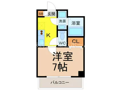 ACTY 白鳥(1K/3階)の間取り写真